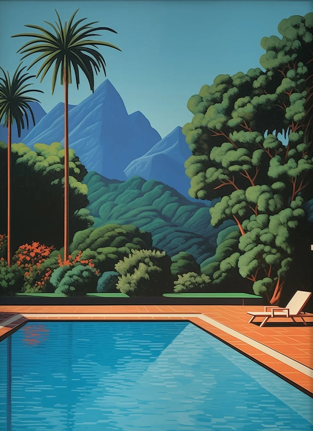 Vintage Hiroshi Nagai Pop Poster Retro 80's Beach Summer Pool Surrealism Canvas Painting Wall Art for Living Room Home Deco Peaceful Pleasures Health and Wellness 1 20x30cm Unframed