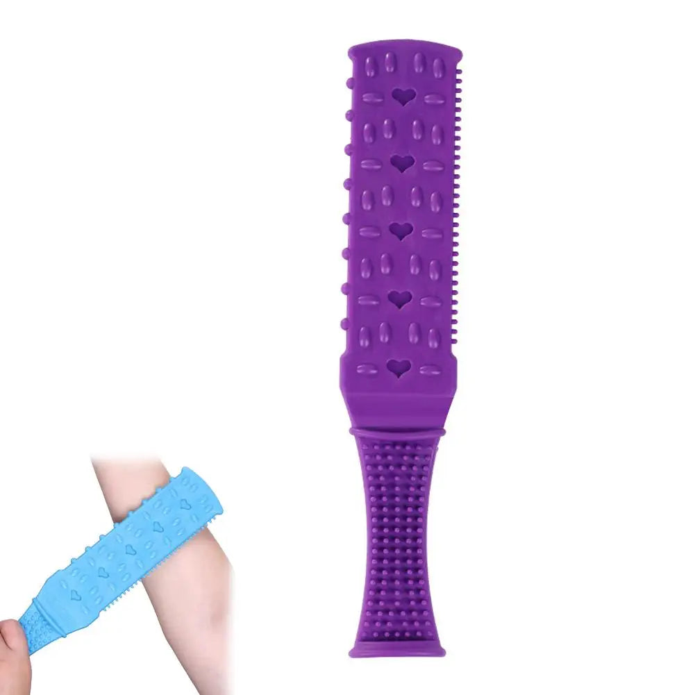 Massage Stick Body Massager Scratching Plate Extended Portable Clapping Massager Clap Hammer For Shoulder Body Relaxation Peaceful Pleasures Health and Wellness purple