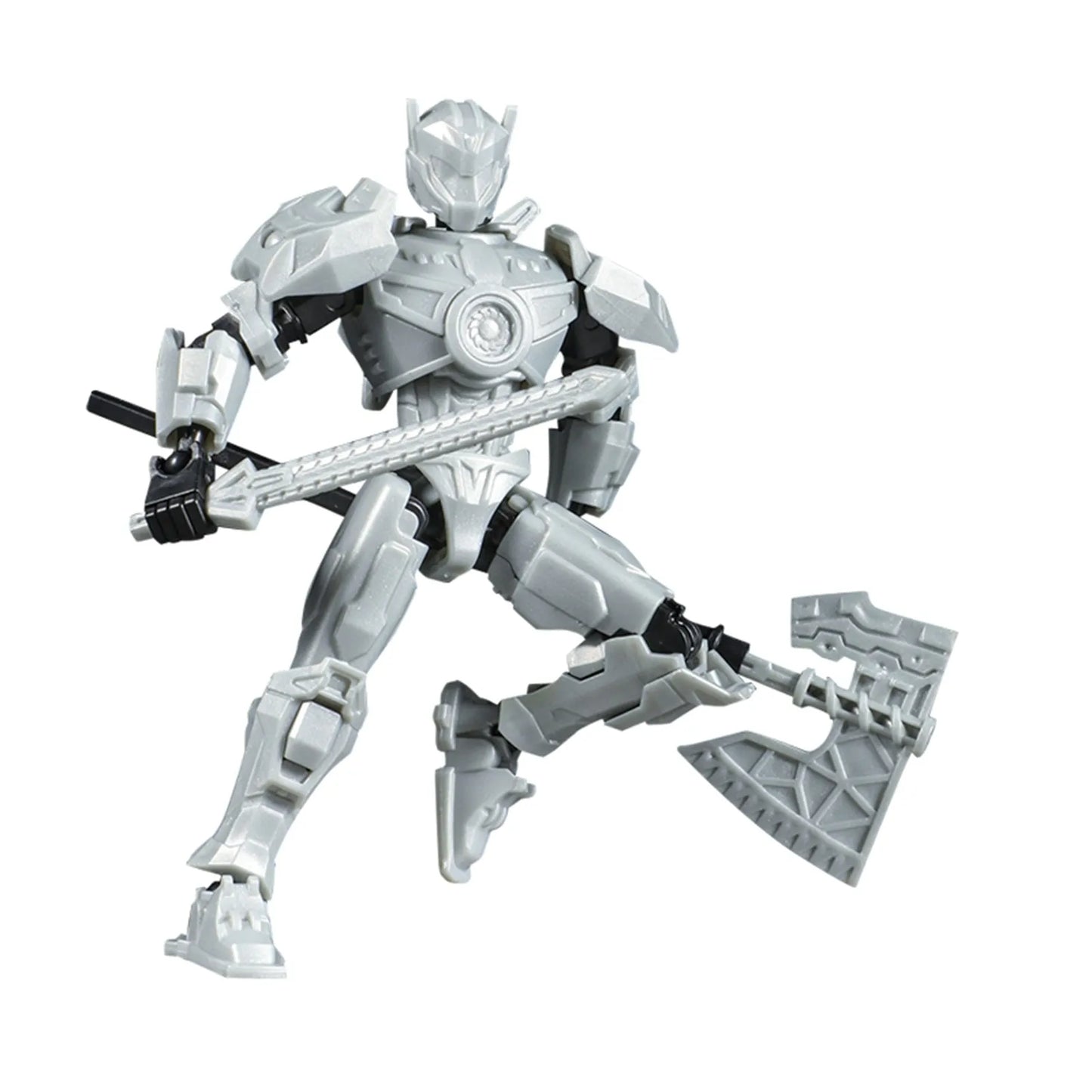 New 3d Printed T13 Mechwarrior Project Action Figure Toys Dummy 13 Multi-Jointed Movable Custom Accessories Gift Toys Peaceful Pleasures Health and Wellness Light Gray One Size