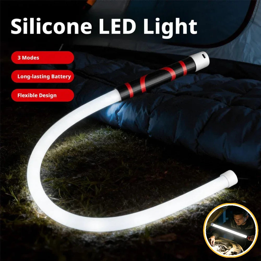73cm Flexible Silicone LED Work Light Rechargeable High Brightness Flashlight Stick Long Battery Life for Car Repair Inspection Peaceful Pleasures Health and Wellness