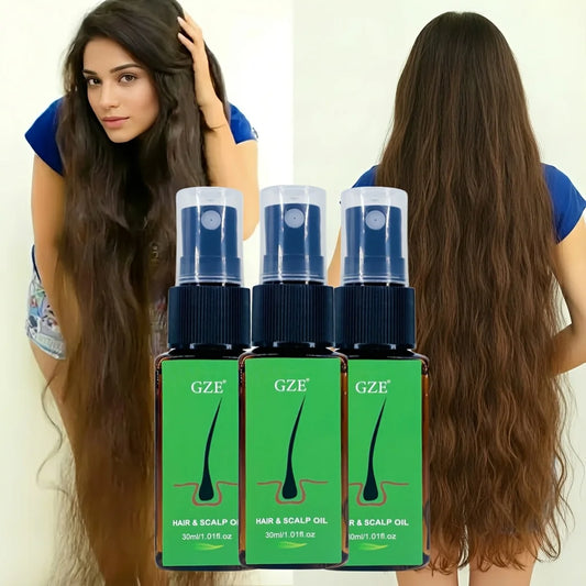 GZE Hair & Scalp Oil Serum 3-Pack – Castor Oil for Dry Hair Hair Scalp Serum Oil Peaceful Pleasures Health and Wellness HAIR SCALP OIL 3PCS