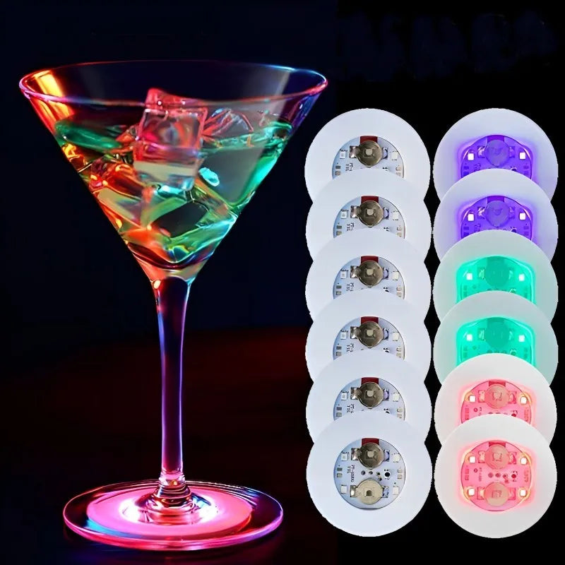 LED Light-Up Drink Coasters for Bars, Parties & Weddings