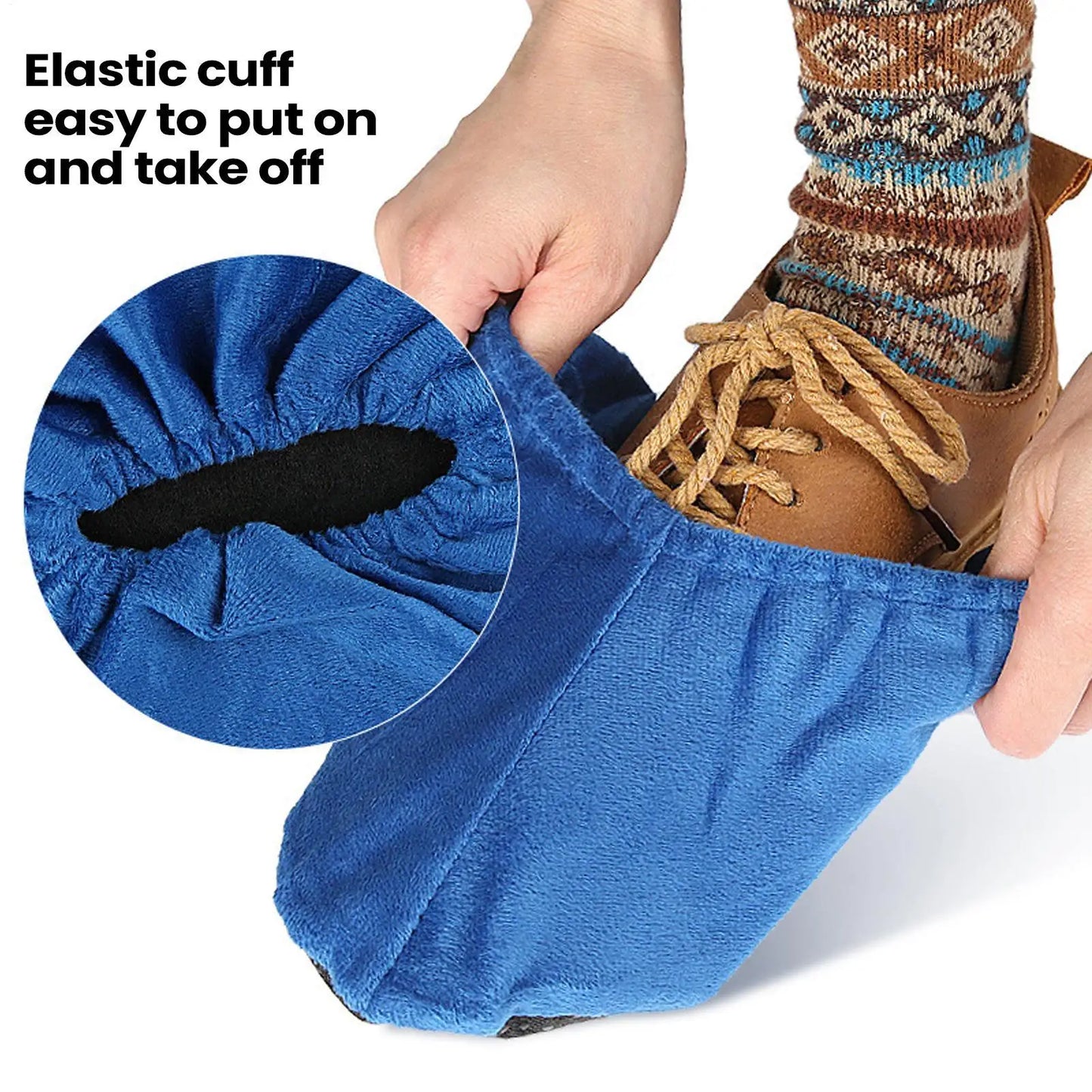 Reusable Non-Slip Shoe Covers | Thick Flannel Indoor Overshoes