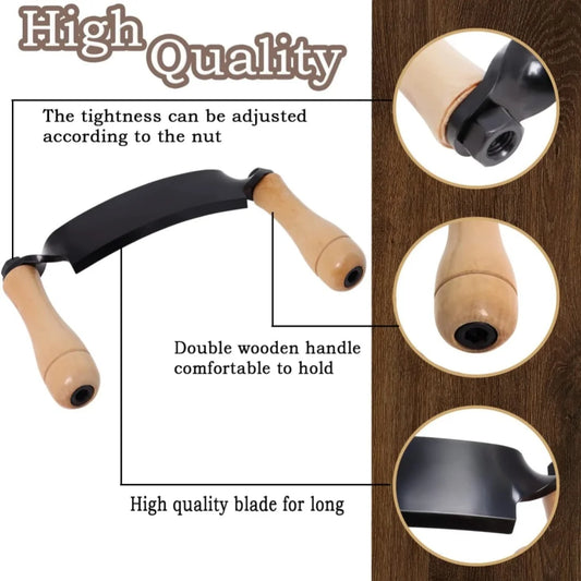 Draw Knife Felled Shave Tool Efficient Comfortable Grip Tree Bark Peaceful Pleasures Health and Wellness