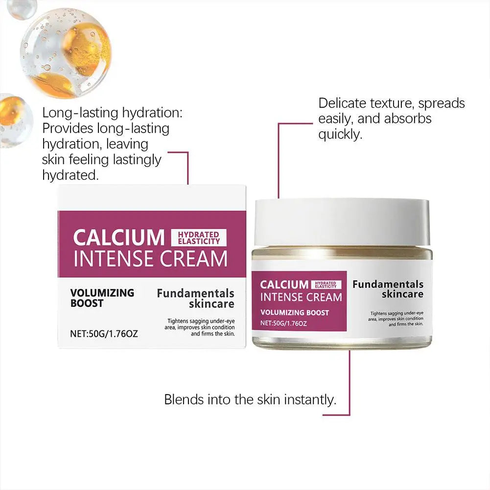 Calcium Intense Cream Enhance Moisturizing Facial Firming Tighten Skin Elasticity Nourishing Facial Lifting 1/2PCS Peaceful Pleasures Health and Wellness