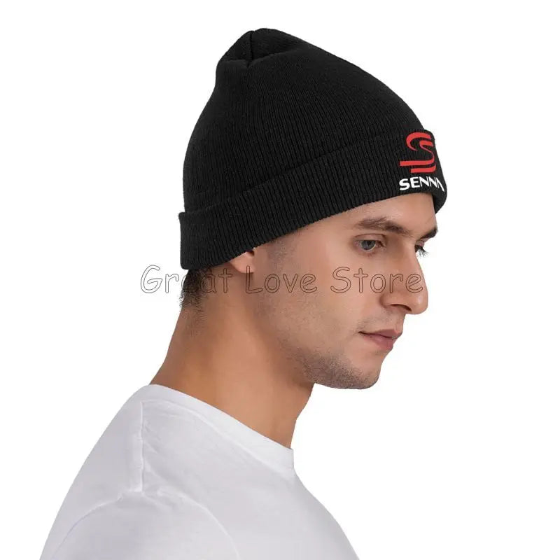 Ayrton Senna Print Beanie | Unisex Warm Winter Skull Cap