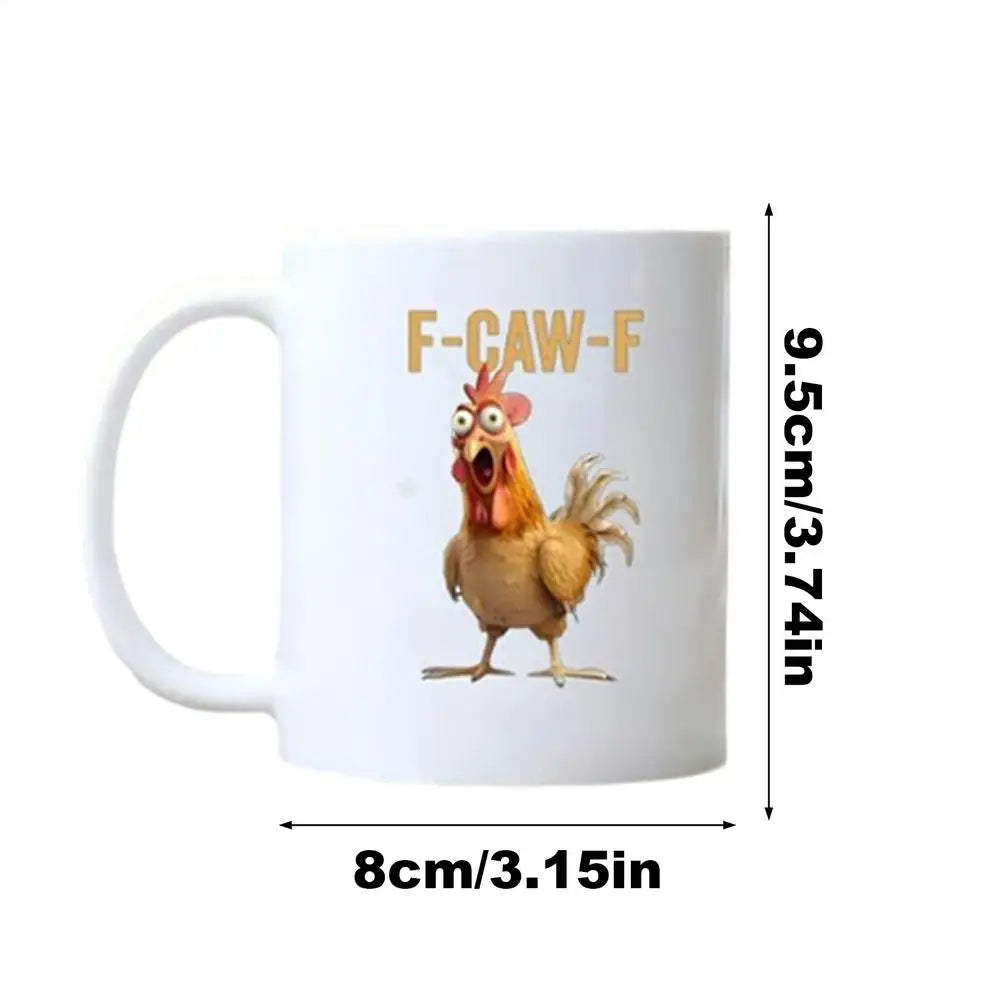 Funny Chicken Ceramic Coffee Mug – Farmhouse Novelty Gift 11oz