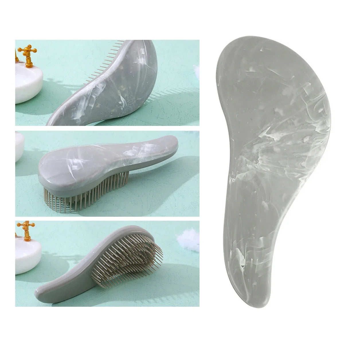 Marble Air Cushion Massage Comb – Anti-Static Hairbrush