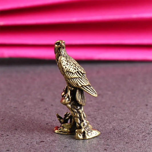 Copper Eagle Bird Figurine | Feng Shui Desk Ornament Statue Bird Figurine Ornament Oasis Select