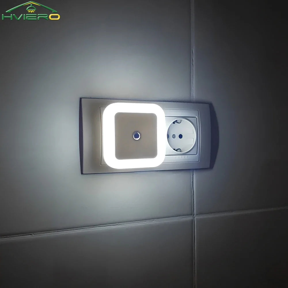 LED Motion Sensor Night Light | Plug-In Square Wall Lamp