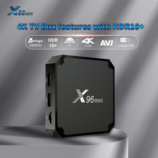 X96mini TV BOX Android 11 Amlogic S905W2 2.4G&5G Dual Wifi 100M LAN Set Top Box Media Player Peaceful Pleasures Health and Wellness