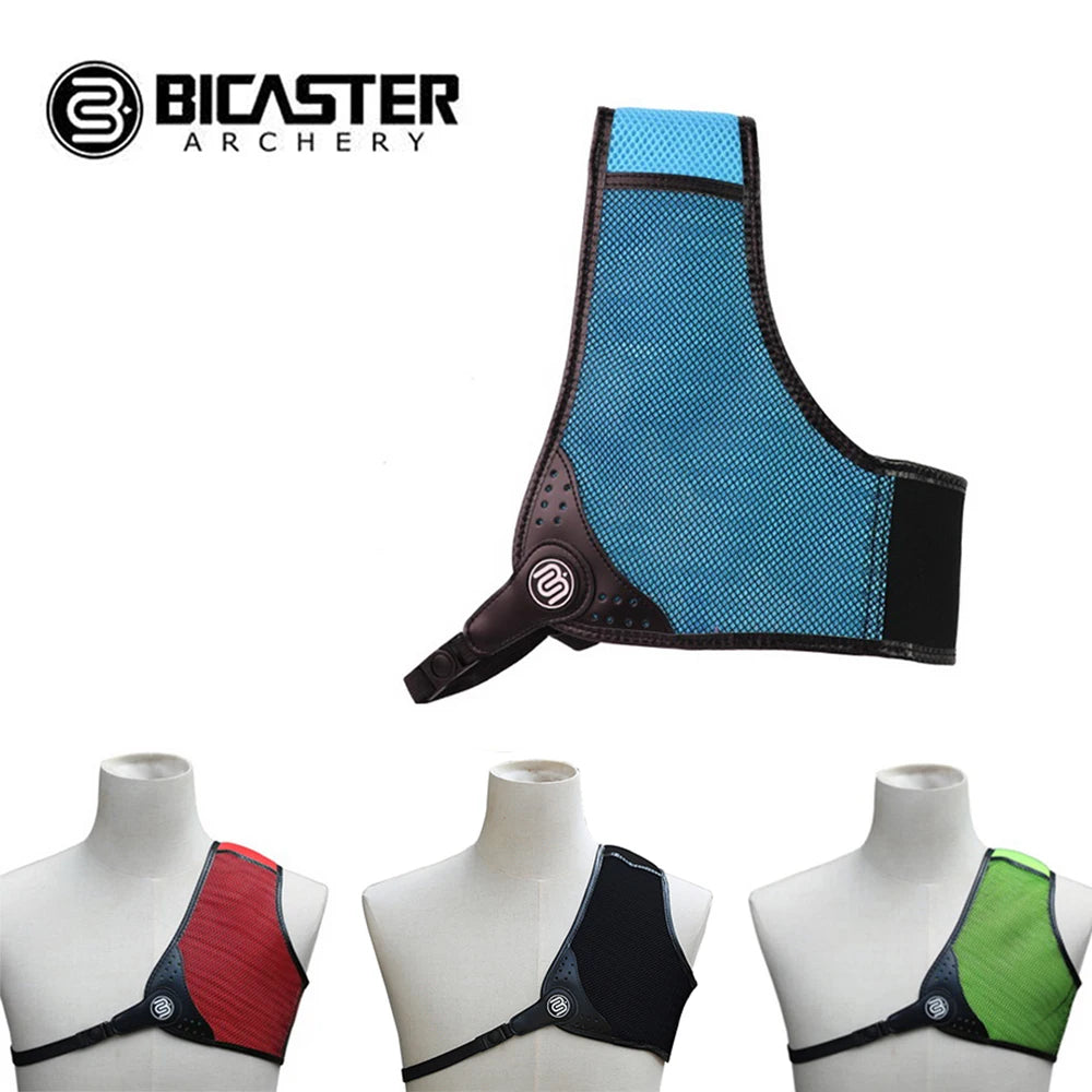Bicaster Archery Chest Guard Protection Adjustable 3 Layer Leather