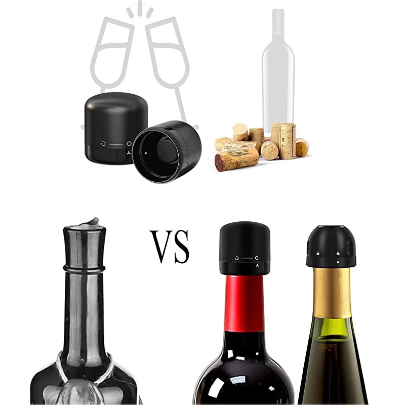 Wine Stopper Food Grade Silicone Leak-proof Sealer Retain Freshness Wine Plug Champagne Bottle Stopper Bar Tools Accessories Peaceful Pleasures Health and Wellness
