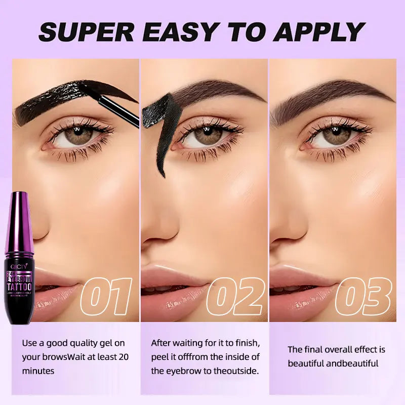 Waterproof Tear-Off Eyebrow Dye Cream – Long-Lasting Color