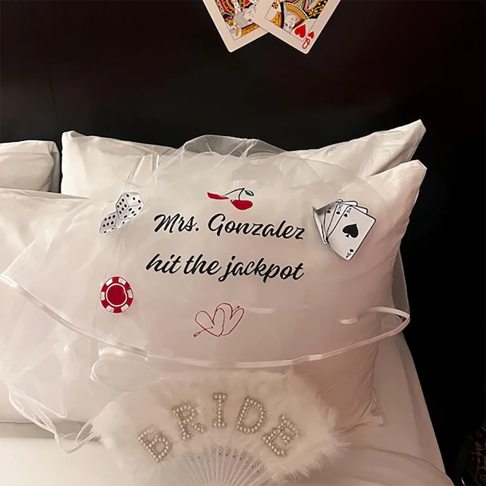 Personalized Bride To Be Bachelorette Veil | Vegas Jackpot Bridal