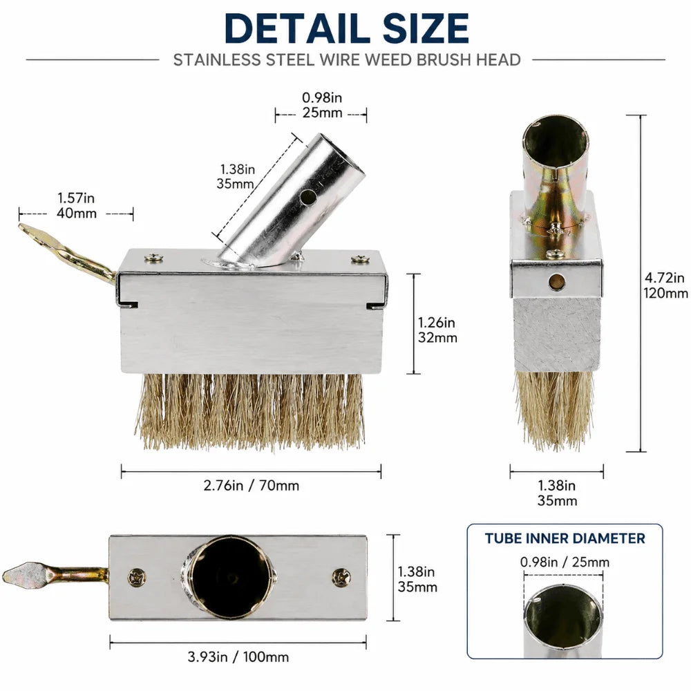 Heavy Duty Stainless Steel Floor Scrub & Weeding Brush