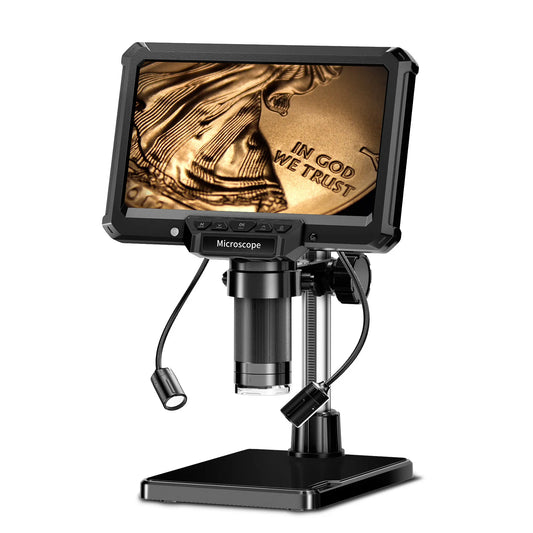 7-Inch High-Definition Microscope Pcba Repair Digital Microscope Coin Identification Digital Microscope Peaceful Pleasures Health and Wellness without led