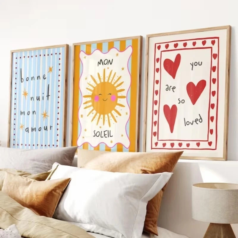 3-Piece Colorful Canvas Wall Art Prints | Living Room Decor