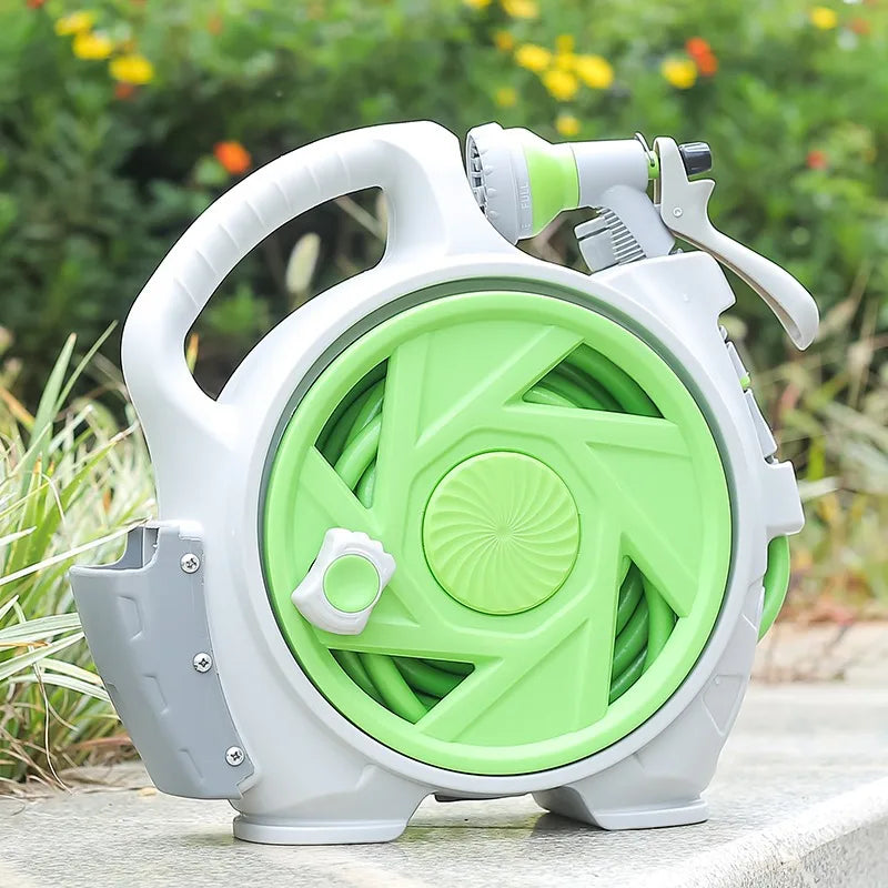 Portable Garden Hose Cart 15m Storage Organizer for Yard Watering Car Washing and Outdoor Use Peaceful Pleasures Health and Wellness