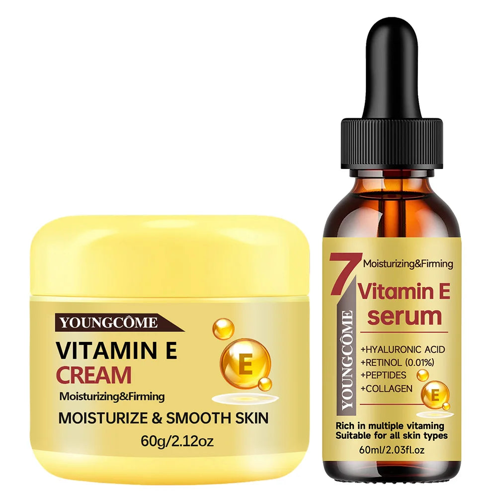 YOUNGCOME Vitamin E Cream & Serum Set – Hydrating Face Care