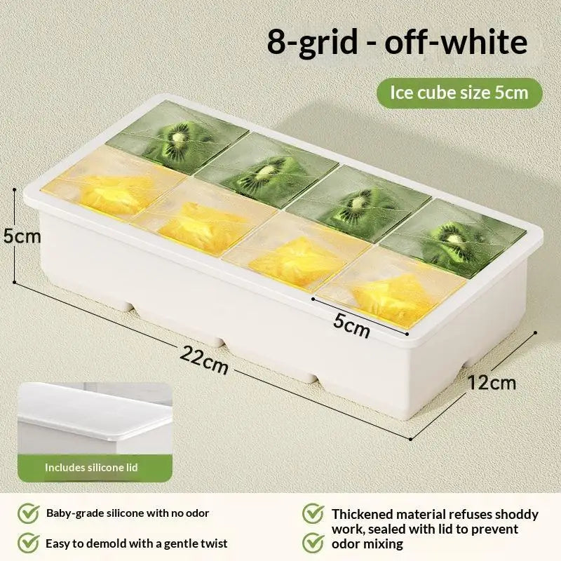 Silicone Ice Cube Tray with Leak-Proof Lid | Easy Release
