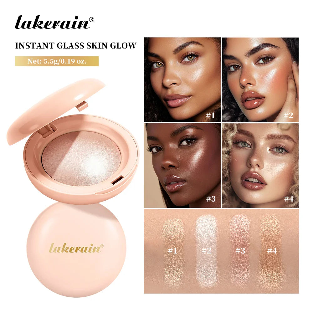 Shimmer Highlighter Powder – Luminous Glow, 4 Shades