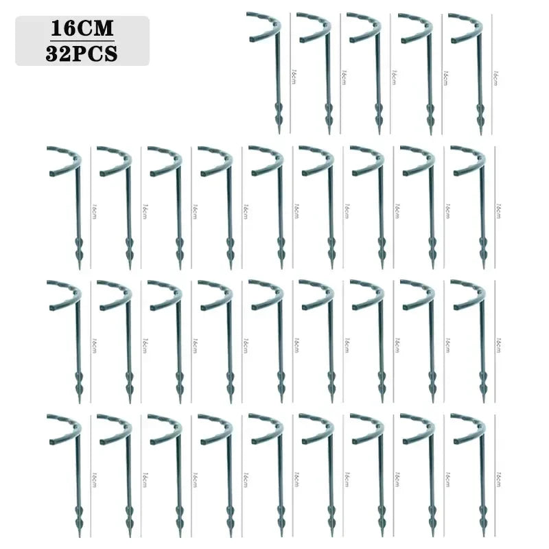 Plant Support Stakes 4-32 Pack | Semicircle Vine Climbing Brackets