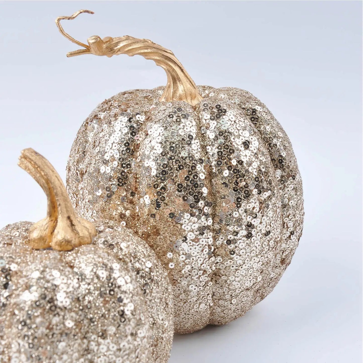 Fake Pumpkins Fall Halloween Decorations Festive 7 Pieces Ornament Glitter Statue for Party Table Shelf Holiday Hallway Bedroom Peaceful Pleasures Health and Wellness