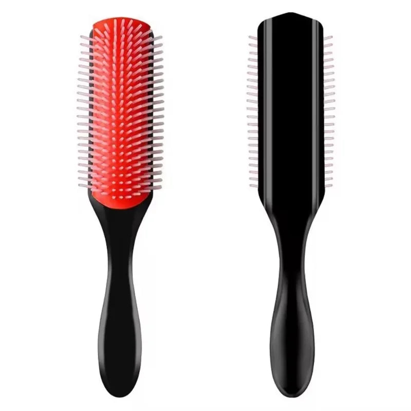 9-Rows Denman Brush Women Detangling Styling Hairbrush Scalp Massager Salon Hairdressing Straight Curly Wet Hair Comb Peaceful Pleasures Health and Wellness