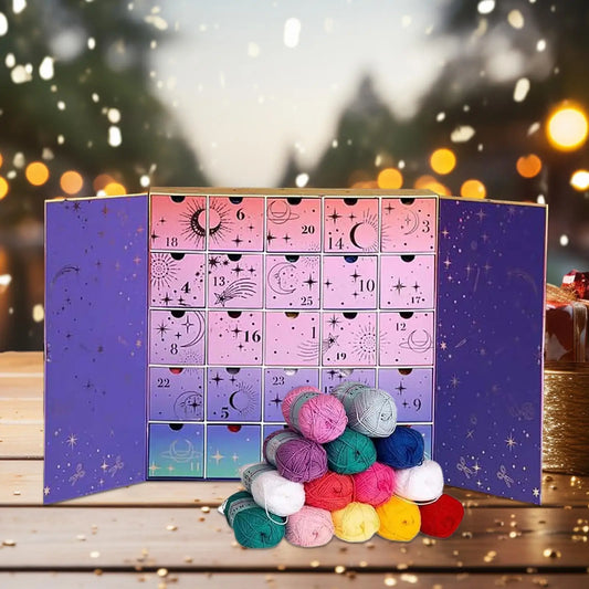 Yarn Christmas Advent Calendar 2025 | 25-Day DIY Craft Set Yarn Advent Calendar Peaceful Pleasures Health and Wellness