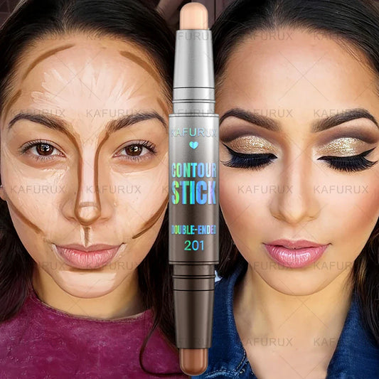 KAFURUX Dual-Ended Contour & Concealer Stick | Long-Lasting Contour Concealer Stick Oasis Select