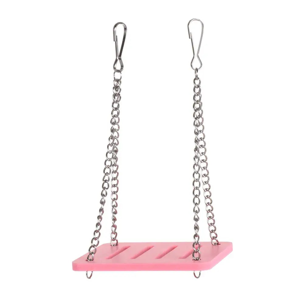 Wooden Hamster Toy Set – Seesaw, Swing & Playhouse