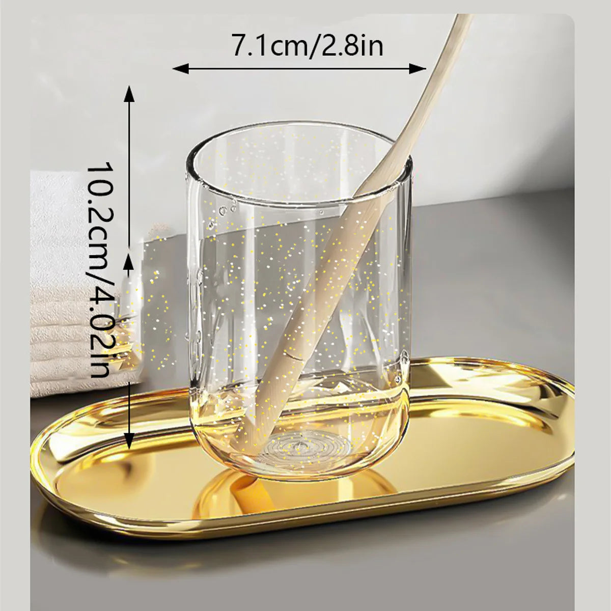1PCS Mouthwash Mug Portable Round Toothbrush Holder Cup Colorful Clear Toothbrush Storage Cup Bathroom Washing Tools Peaceful Pleasures Health and Wellness