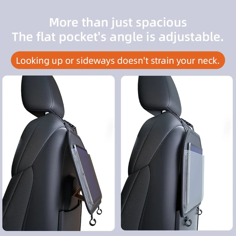 Car Seat Back Organizer & Tablet Holder | PU Leather