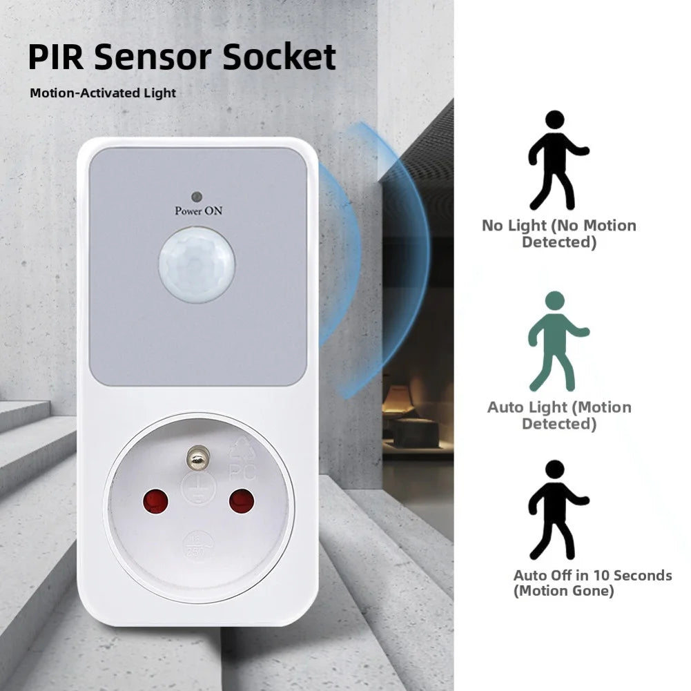 Energy Saving Motion Sensor Socket That Automatically Turns Devices