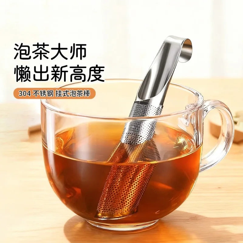 304 stainless steel tea drain hanging pipe tea making handy gadget hanging cup tea filter stainless steel Peaceful Pleasures Health and Wellness