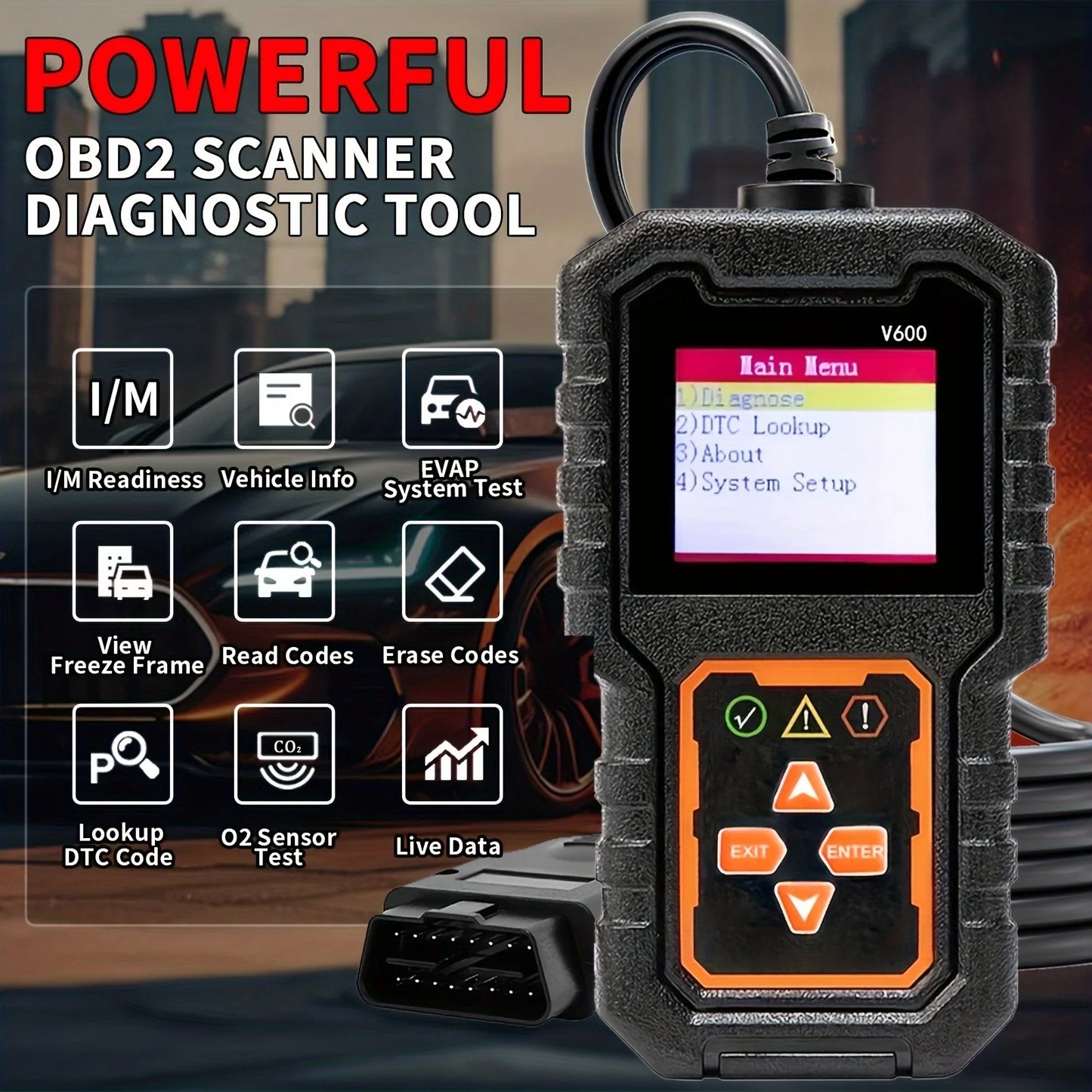 2025 Latest Obd2 Scanner Code Reader Car Engine Fault Scanner Can Diagnostic Scan Tool, Reads and Clears Error Codes for All Obdii/Eobd Protocol Vehicles Manufactured after 1996, No Battery Required Peaceful Pleasures Health and Wellness