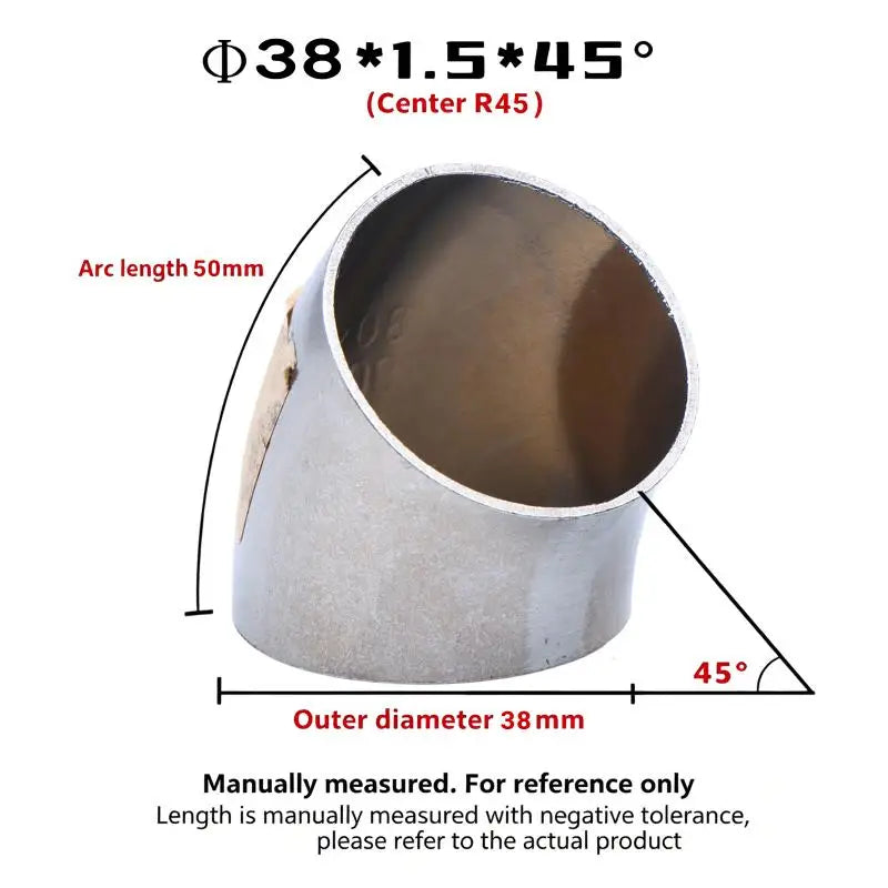 304 SS Sanitary 45° Butt Weld Elbow | Food Grade 16–80mm OD