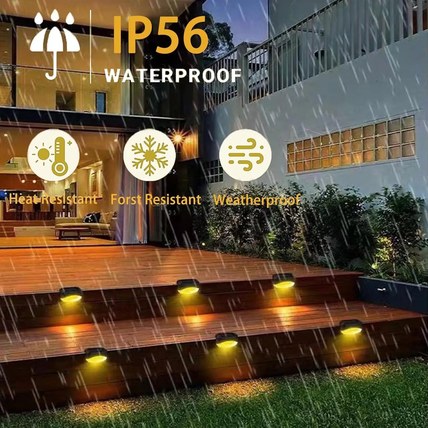 Solar Pathway Lights Waterproof LED In-Ground Garden & Stairs