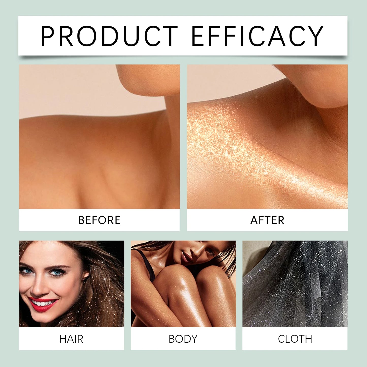 Glitter Highlighter Spray – Hair, Body & Clothes | 100ml