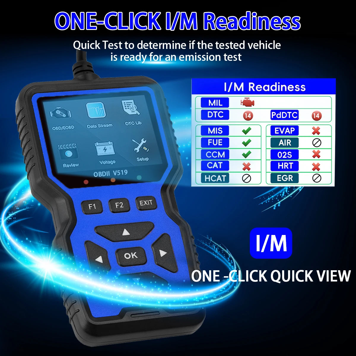 V519 OBD2 Diagnostic Tool – Code Reader for 1996+ Vehicles