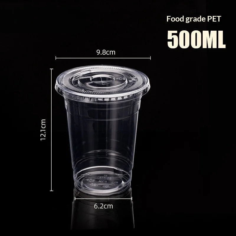 10pcs Plastic Cup with No Straw Mouth Direct Drinking Transparent Disposable Coffee Cup Suitable for Smoothies Cold Drinks Milk Peaceful Pleasures Health and Wellness