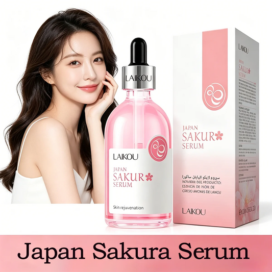 LAIKOU Sakura & Rose Essence Serum Moisturizing Hydrating Nourishing Repair Facial Skin Care 100ml Peaceful Pleasures Health and Wellness