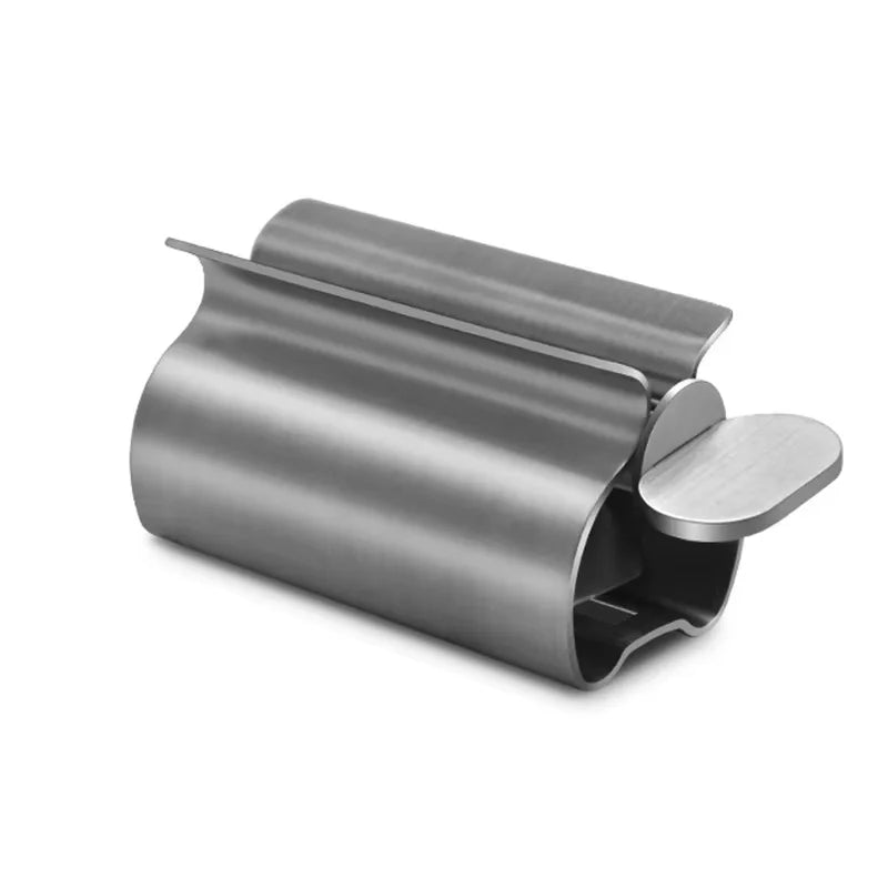Bathroom Accessories Toothpaste Squeezer Tube Roller Stainless Steel Wringer Roller Rotate Dispenser for Ointments Cosmetics Peaceful Pleasures Health and Wellness Silver