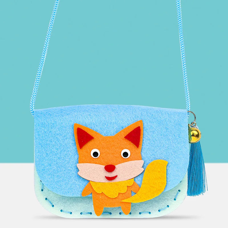 DIY Shoulder Bag Non-woven Fabric Sewing Kits Kids Handmade Needle