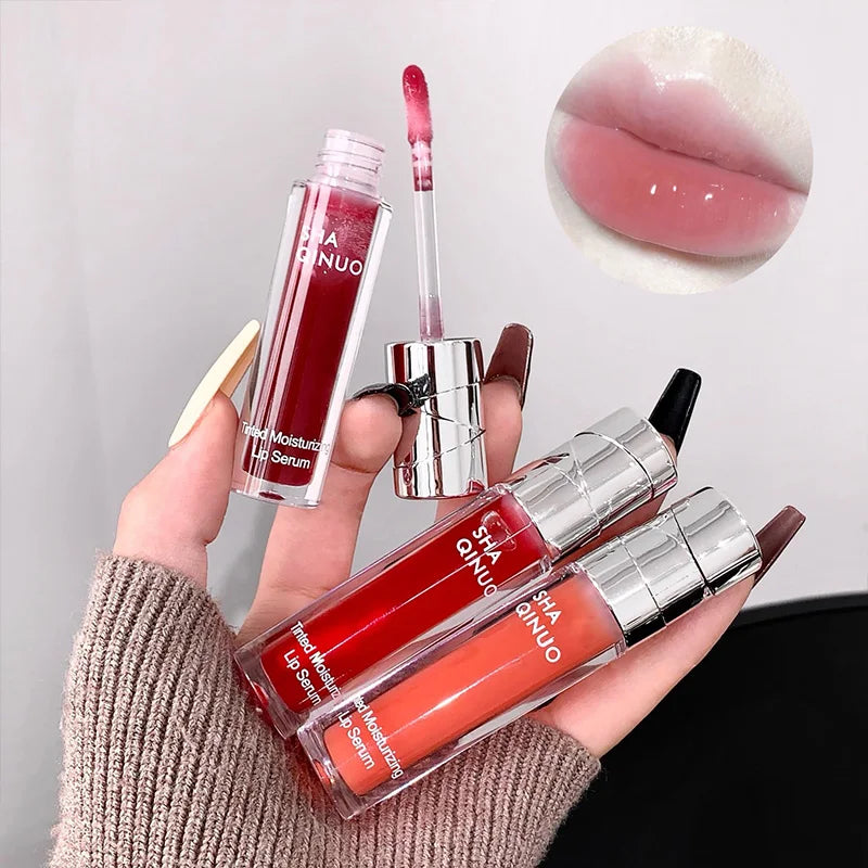 SHAQINUO Tinted Lip Serum | Glossy Mirror Finish Nude Lip Gloss