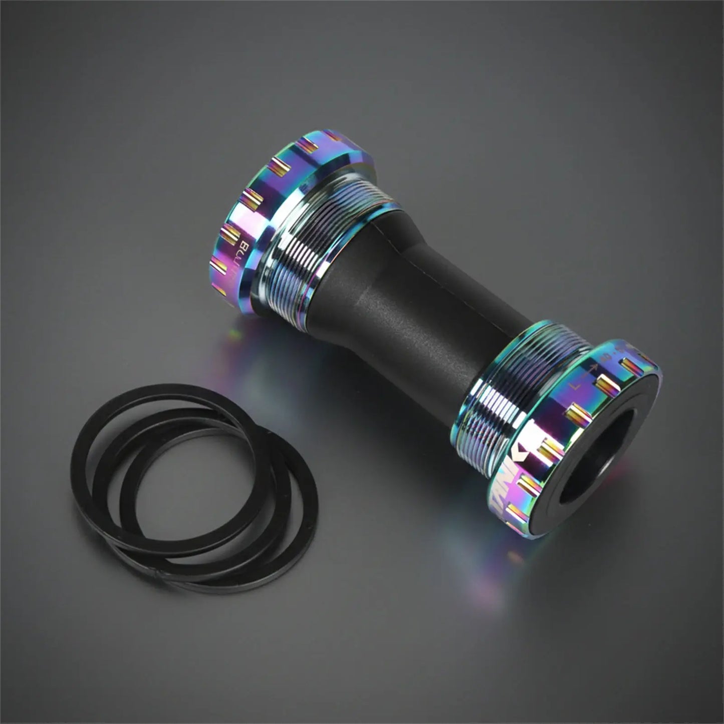 Bike Crankset with BB Axle-Threaded 68-73mm Sealed Bearing Rainbow Design Peaceful Pleasures Health and Wellness