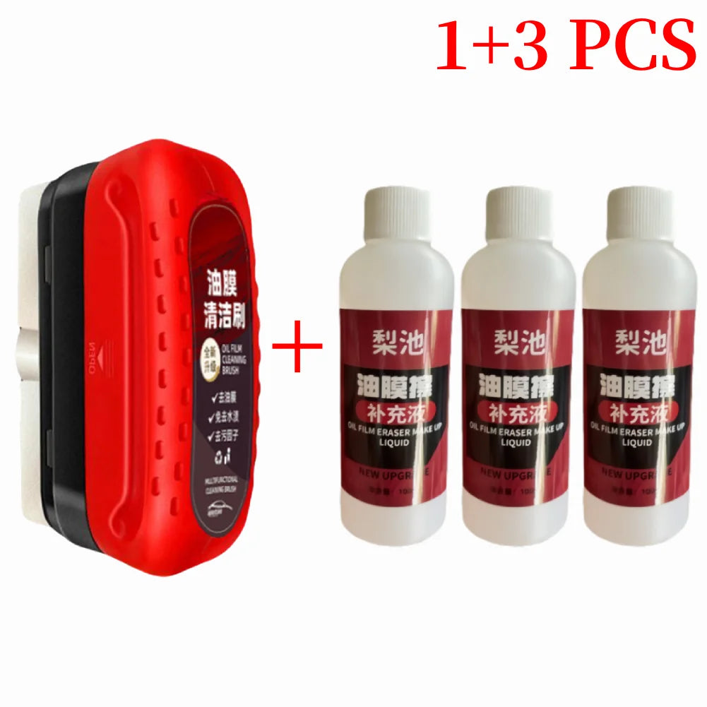 120ml Car Glass Oil Film Remover Glass Polishing Compound Windshield Cleaner Car Glass Polishing Clear Window Auto Detailing Peaceful Pleasures Health and Wellness 4PCS set