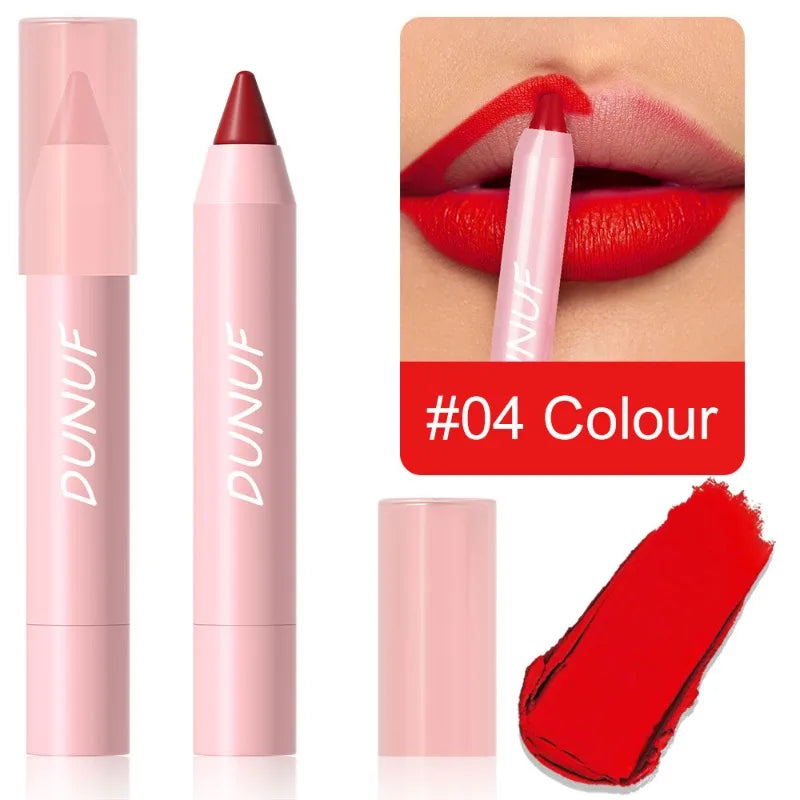 18-Color Matte Velvet Lip Liner Pencil | Waterproof Long-Lasting