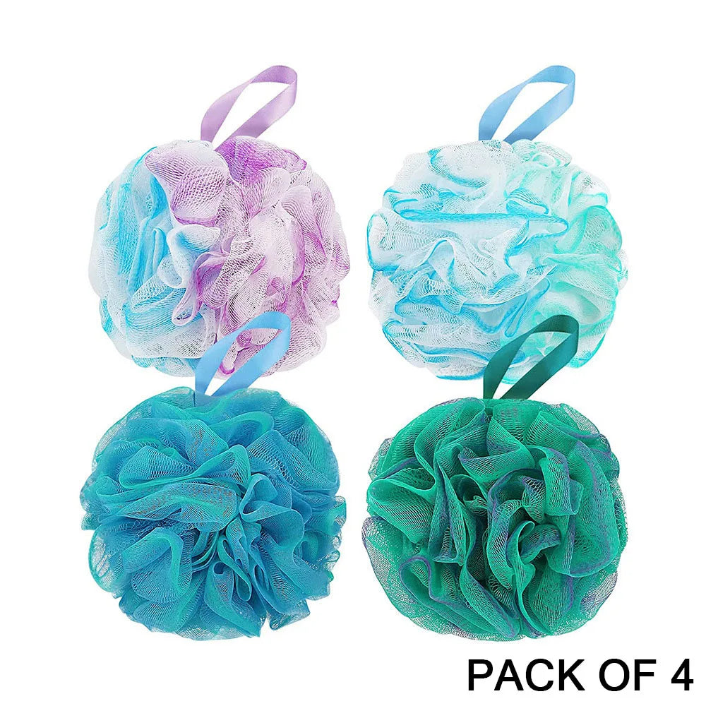 4-Pack Large 75g Loofah Bath Sponges – Exfoliating Body Scrubber